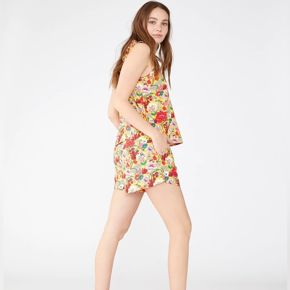 Ban.do Breezy Tank and Chill Shorts in Sunshine Super Bloom